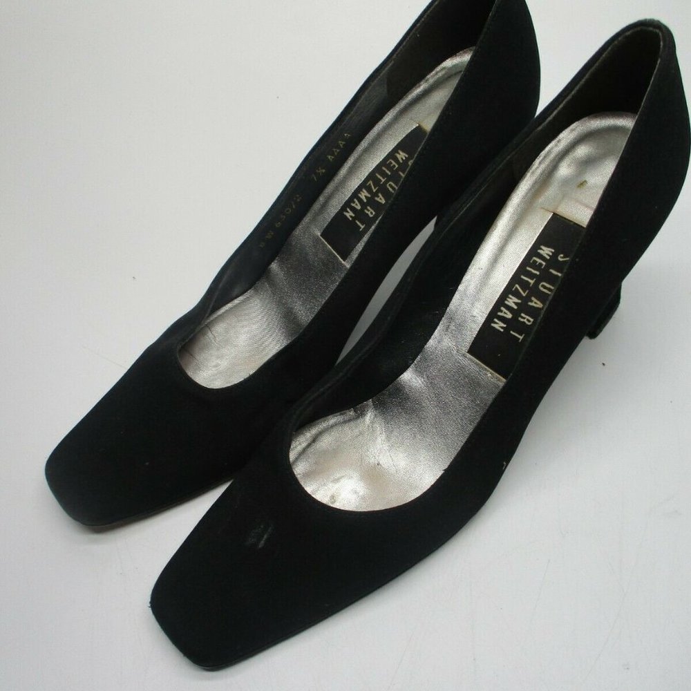 Stuart Weitzman Womens Black Pump Heel Size 7.5